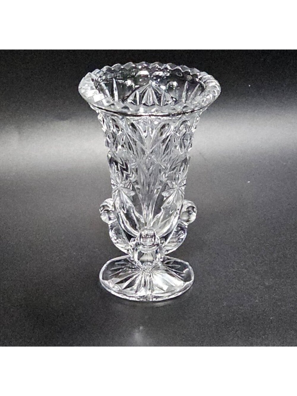 Hofbauer Byrds Crystal Bud Vase 4" German cut glass decor vintage 1990 wedding - Picture 6 of 7